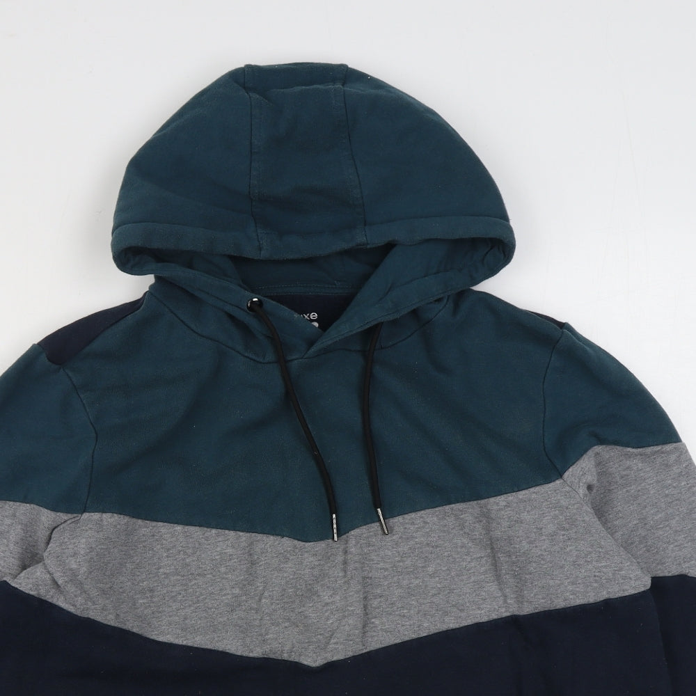 Matalan Mens Blue  Cotton Pullover Hoodie Size XL