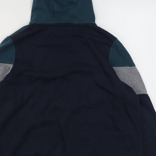 Matalan Mens Blue  Cotton Pullover Hoodie Size XL
