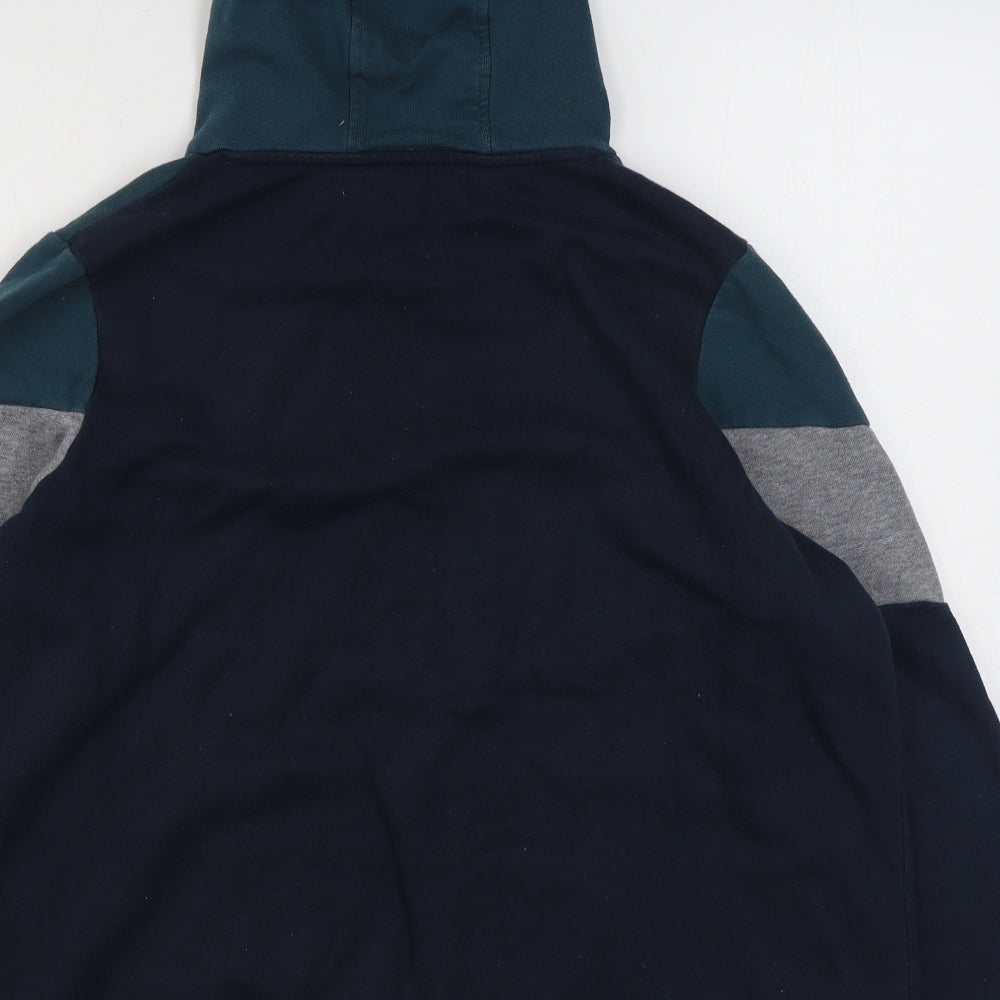 Matalan Mens Blue  Cotton Pullover Hoodie Size XL