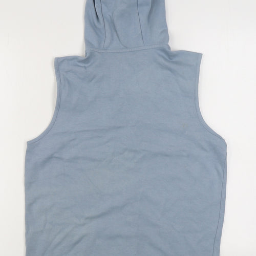 F&F Boys Blue  Cotton Full Zip Hoodie Size 13-14 Years  Zip - Sleeveless