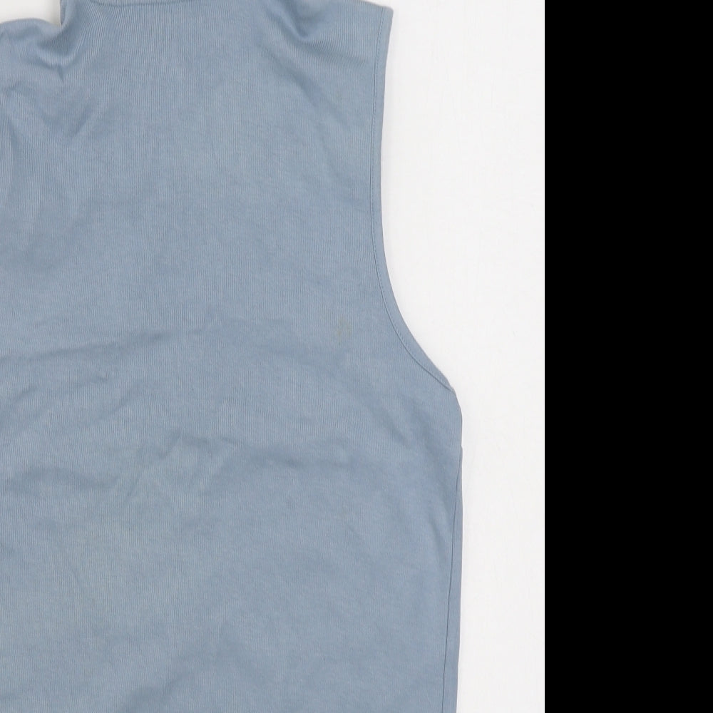 F&F Boys Blue  Cotton Full Zip Hoodie Size 13-14 Years  Zip - Sleeveless
