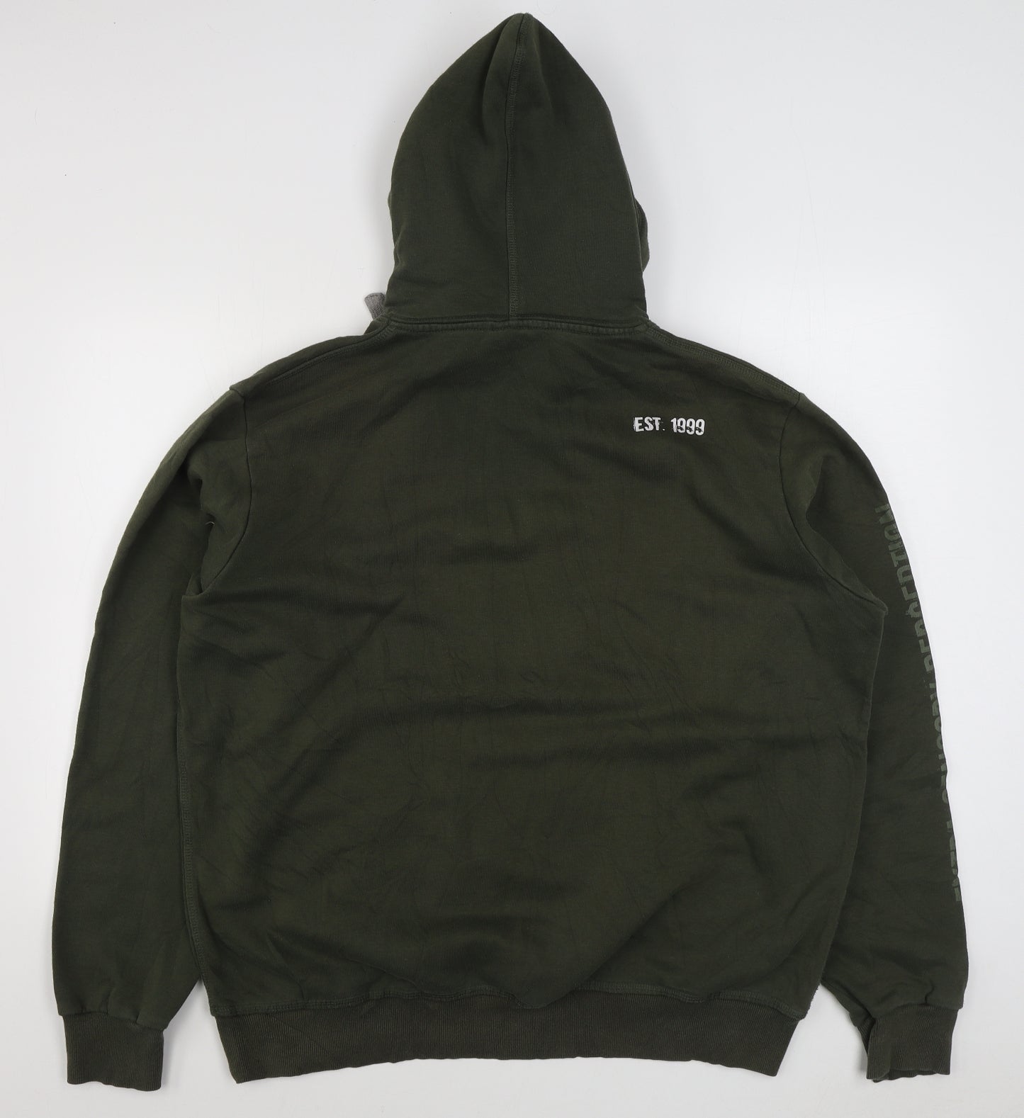 ESP Mens Green  Cotton Pullover Hoodie Size XL