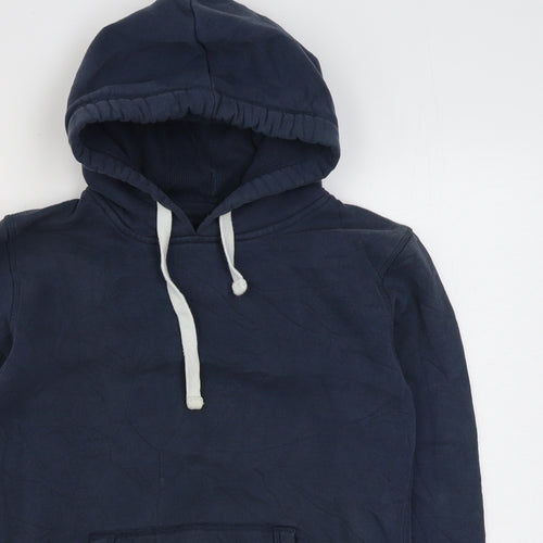 Oroton Womens Blue  Cotton Pullover Hoodie Size 10  Pullover