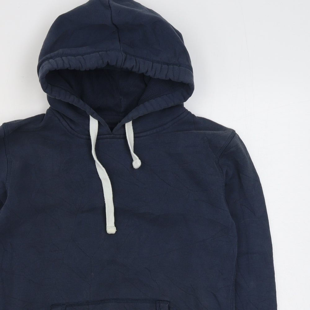 Oroton Womens Blue  Cotton Pullover Hoodie Size 10  Pullover