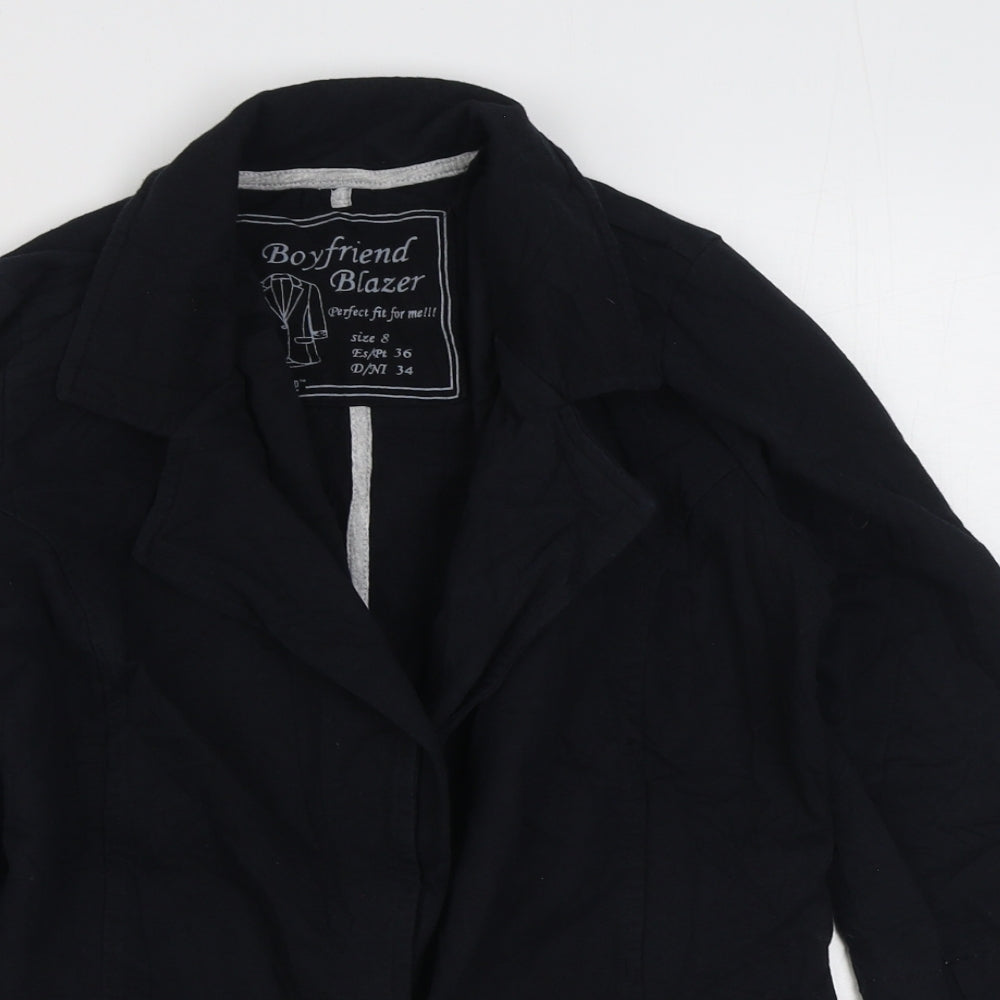 Denim & Co. Womens Blue   Jacket Blazer Size 8  Button