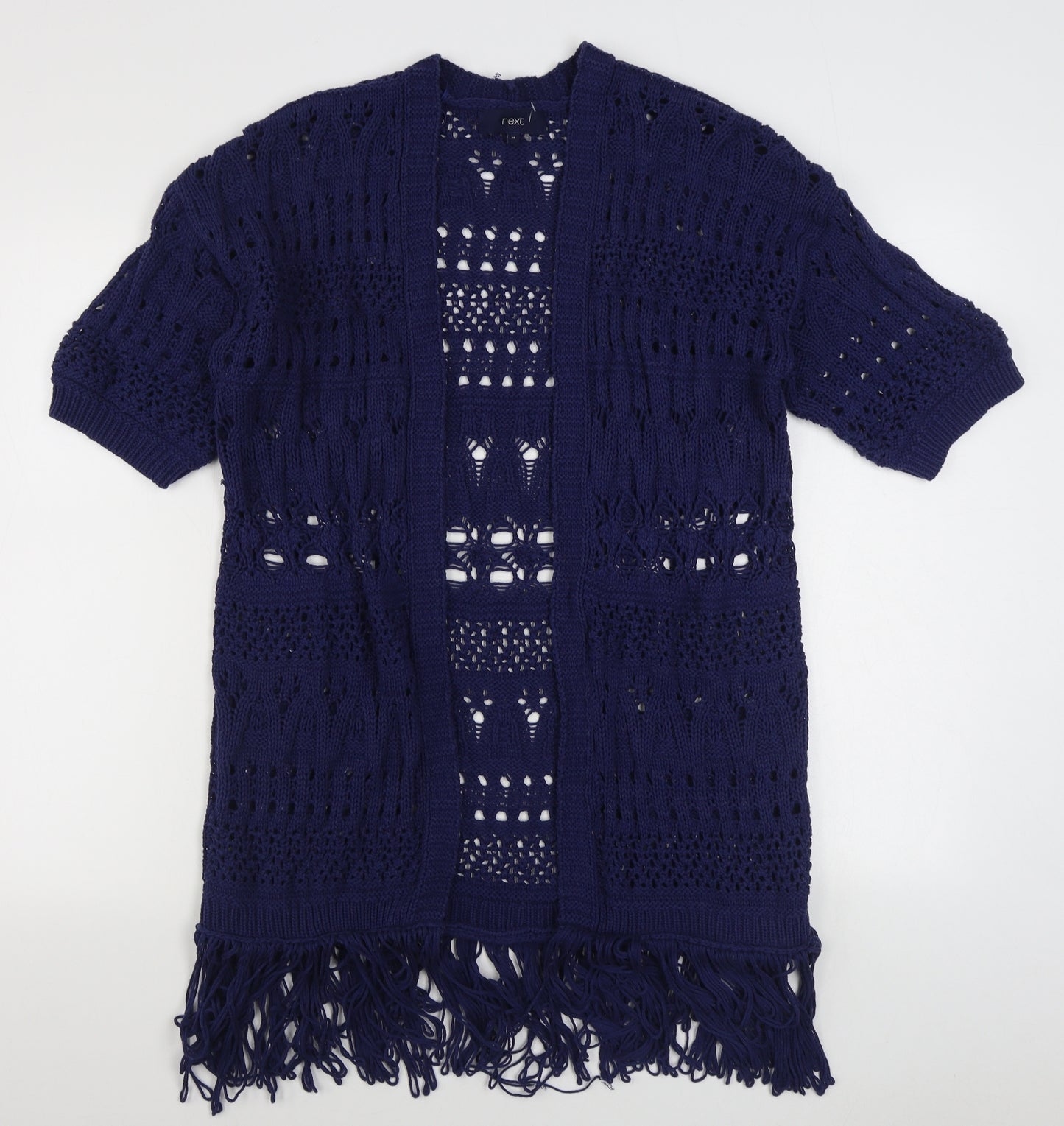 NEXT Womens Blue V-Neck  Cotton Cardigan Jumper Size M