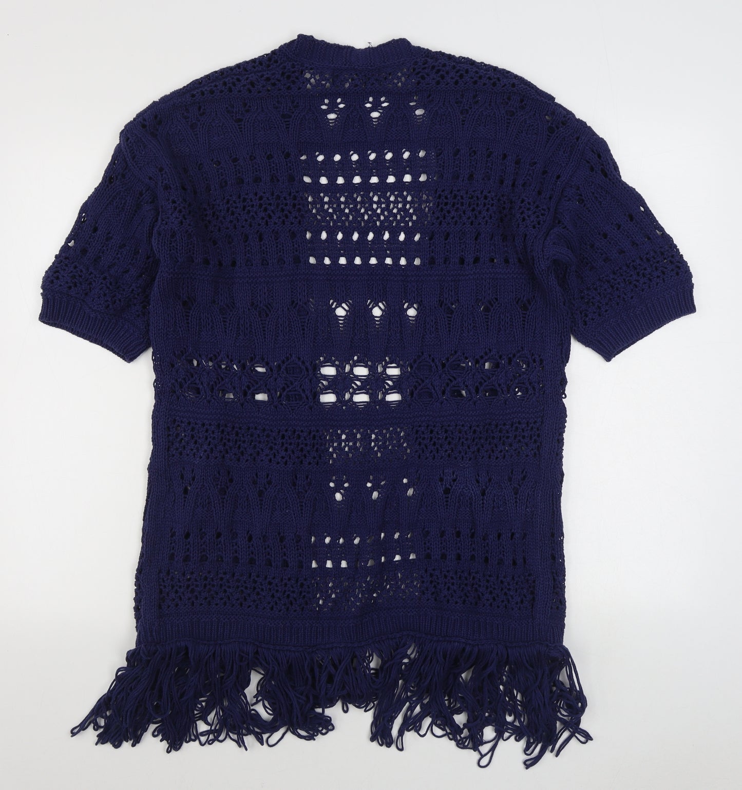 NEXT Womens Blue V-Neck  Cotton Cardigan Jumper Size M