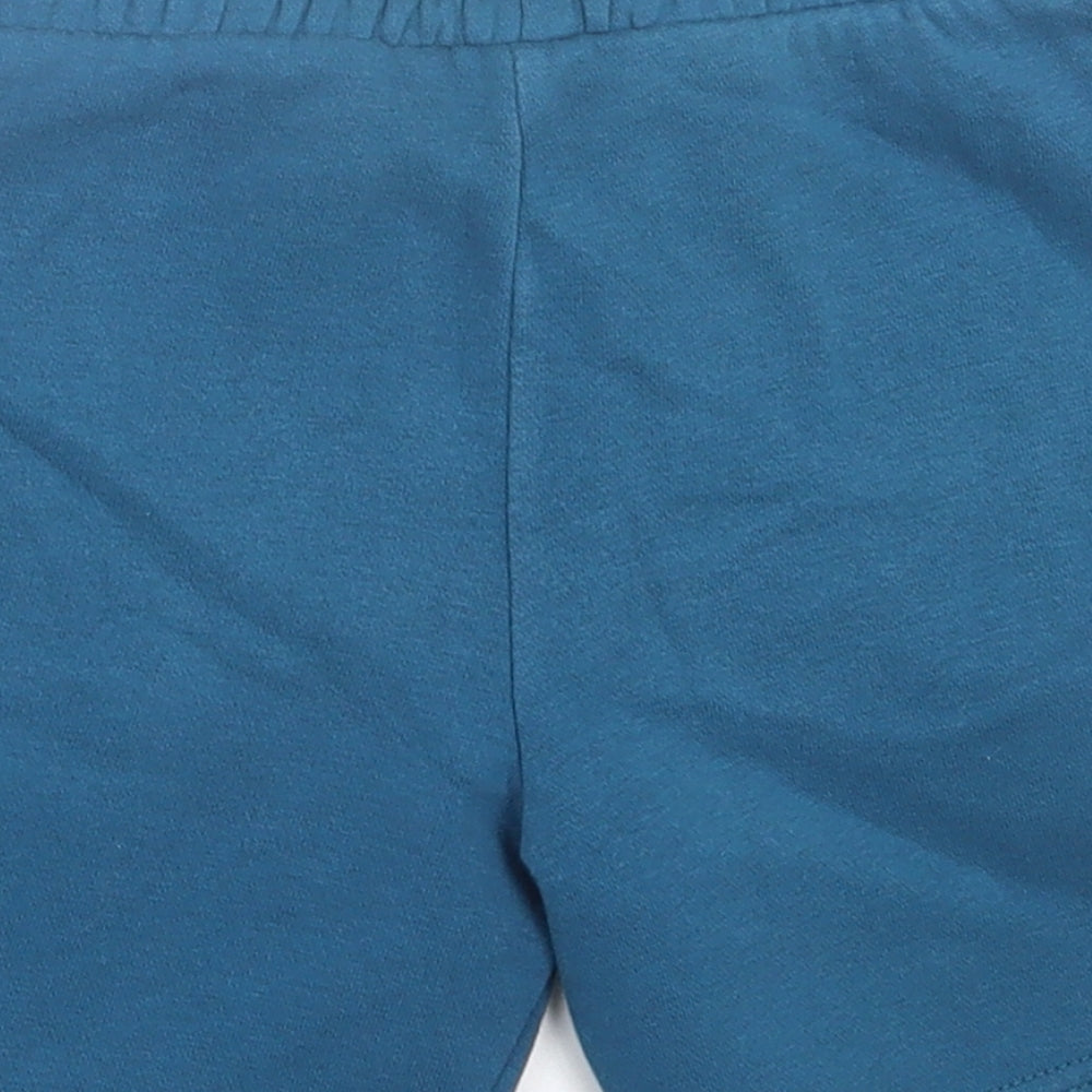 George Boys Blue  Cotton Sweat Shorts Size 5-6 Years  Regular Tie