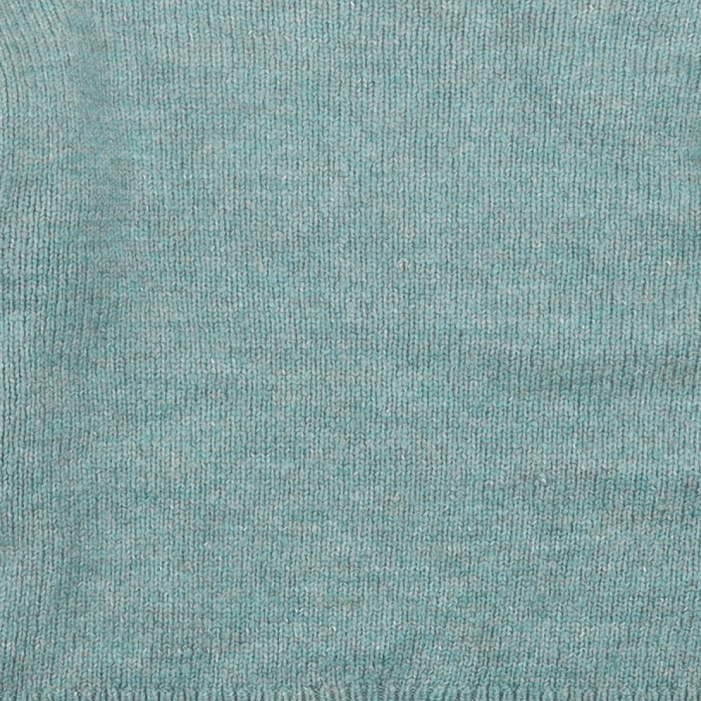 Papaya Womens Green Crew Neck  Acrylic Pullover Jumper Size S