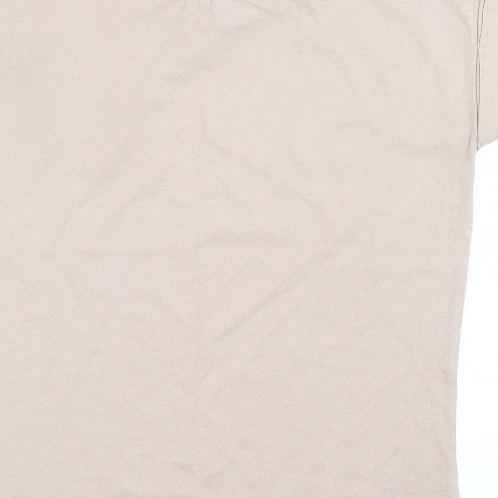 George Womens Pink  Cotton Basic T-Shirt Size 8 Crew Neck - Cuffed sleeve