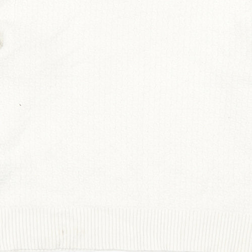 Warehouse Womens White Crew Neck  Viscose Pullover Jumper Size 14