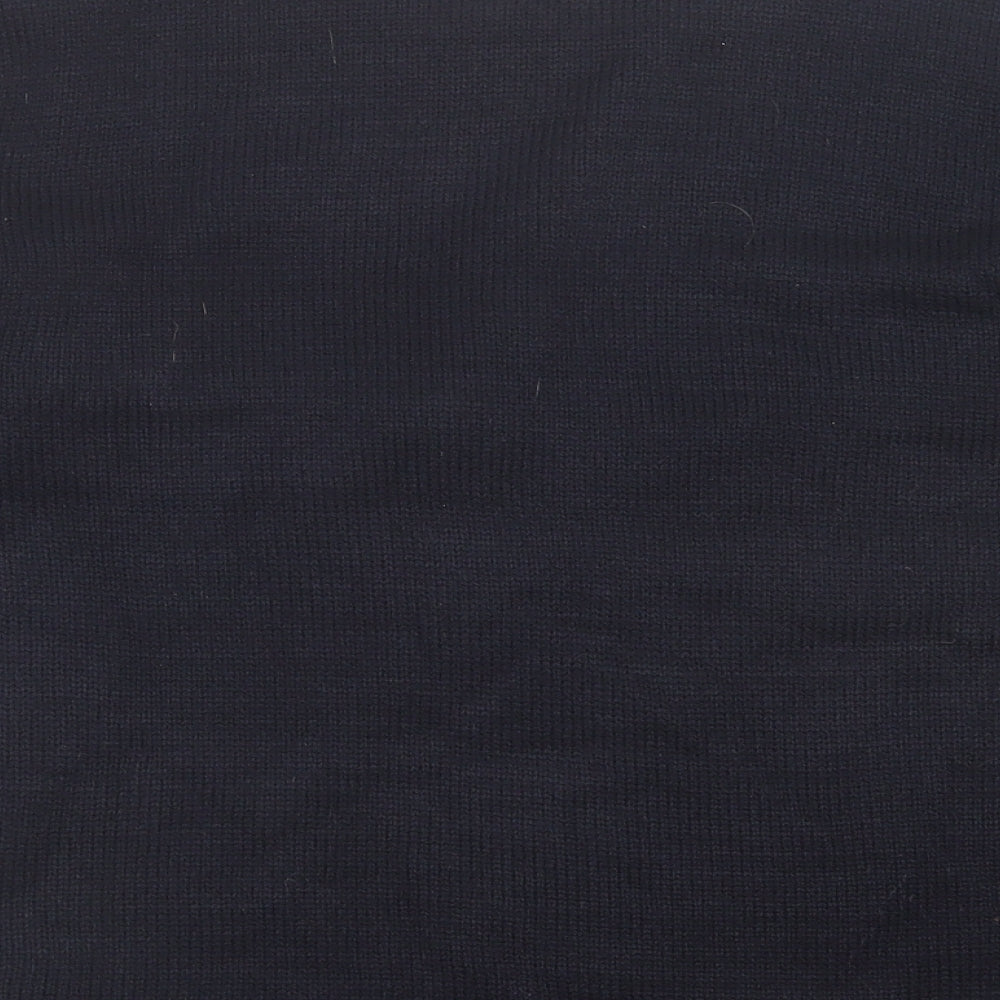 Atmosphere Mens Blue Crew Neck Geometric Acrylic Pullover Jumper Size S   - Christmas Jumper