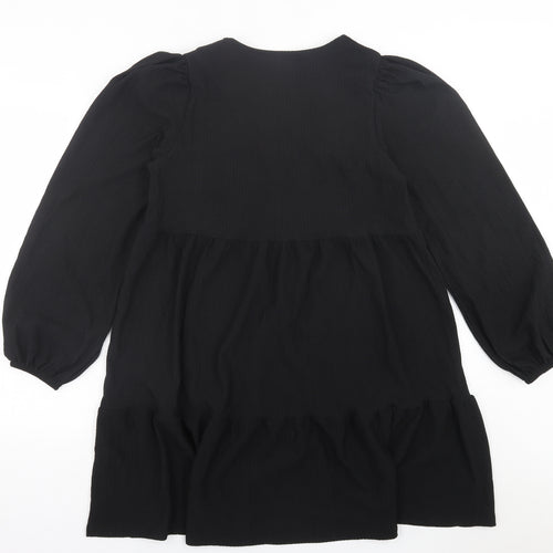 Primark Womens Black  Polyester A-Line  Size M  V-Neck Pullover