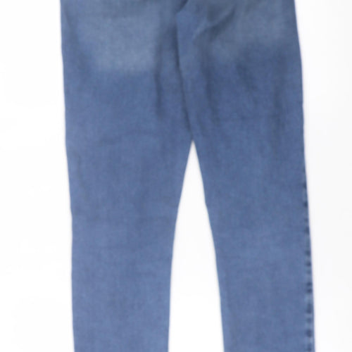 New Look Womens Blue  Cotton Mom Jeans Size 8 L33 in Regular Button - Lift & Shape