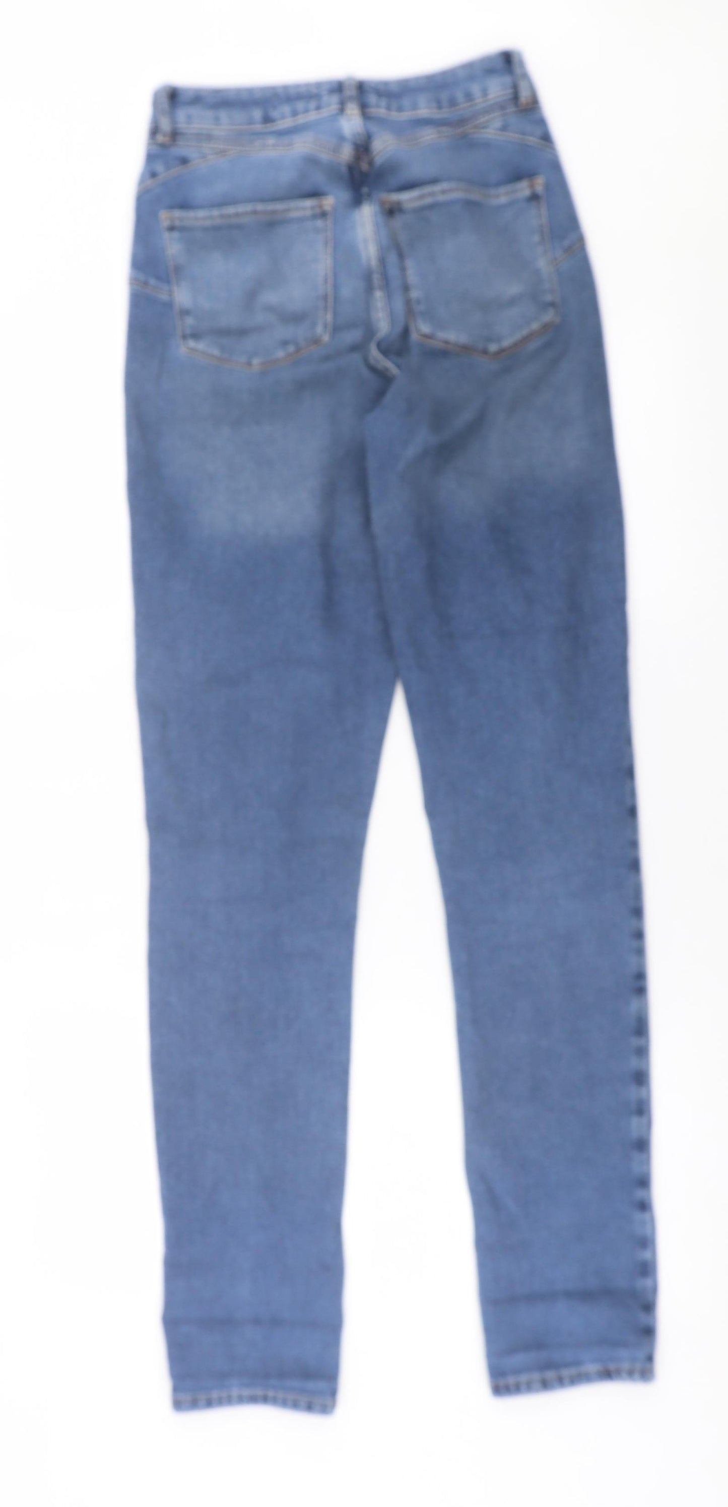 New Look Womens Blue  Cotton Mom Jeans Size 8 L33 in Regular Button - Lift & Shape