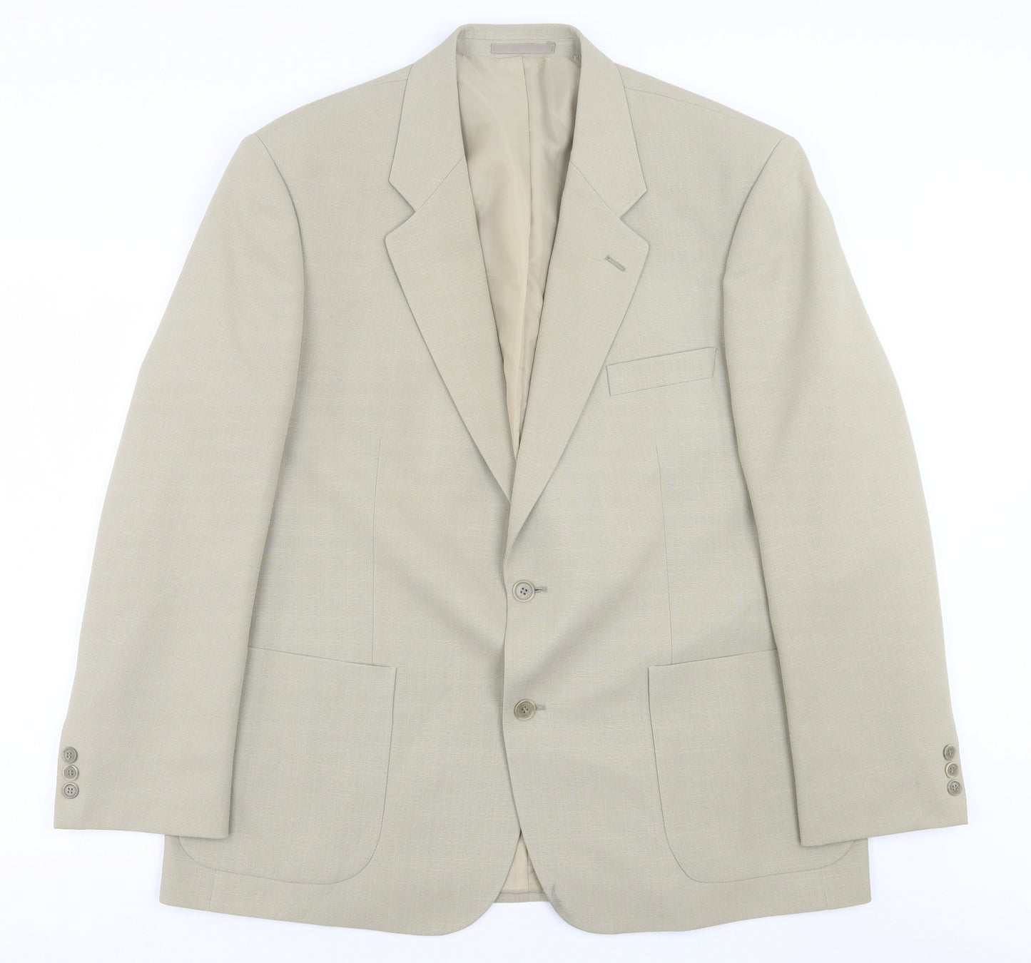 Gurteen Mens Beige  Polyester Jacket Suit Jacket Size 46