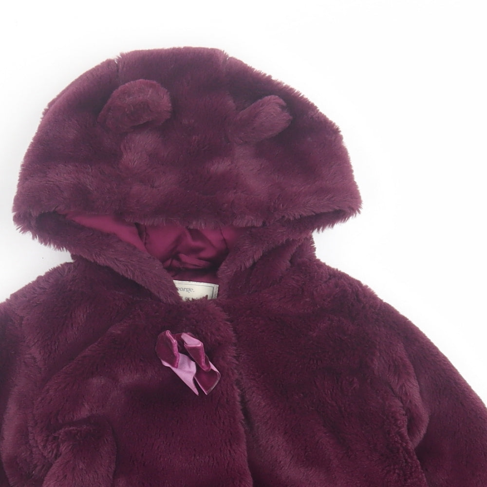 George Girls Purple   Jacket Coat Size 12-18 Months   Button