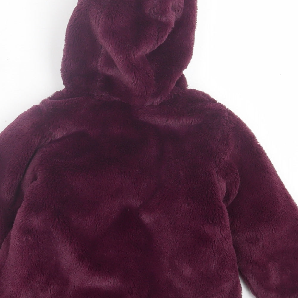 George Girls Purple   Jacket Coat Size 12-18 Months   Button