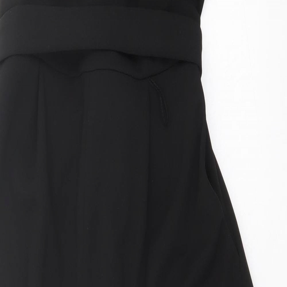 Calvin Klein Womens Black  Polyester Jumpsuit One-Piece Size 12  Zip