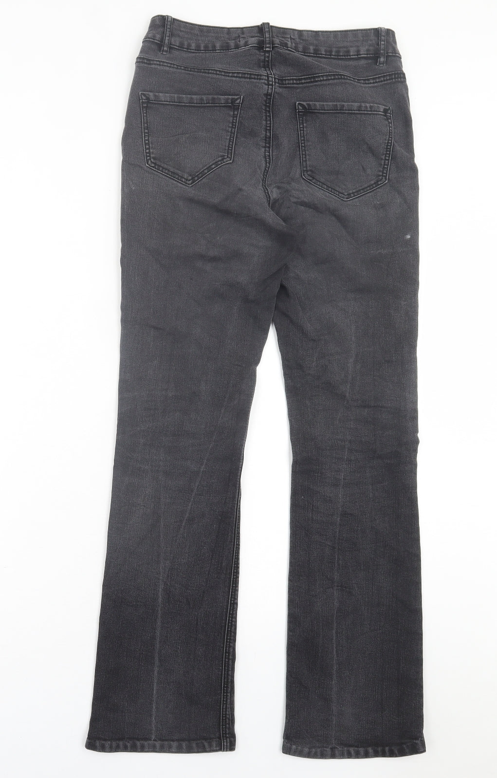 George Womens Black  Cotton Bootcut Jeans Size 8 L29 in Regular Button