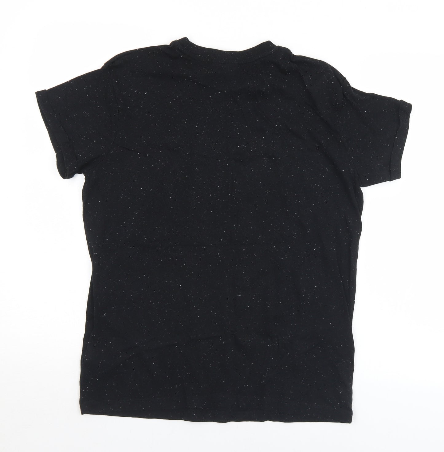 Primark Womens Black  Cotton Basic T-Shirt Size 10 Crew Neck - Harry Potter. 10/12