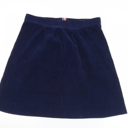Preworn Womens Blue  Polyester A-Line Skirt Size 30 in   Hook & Eye