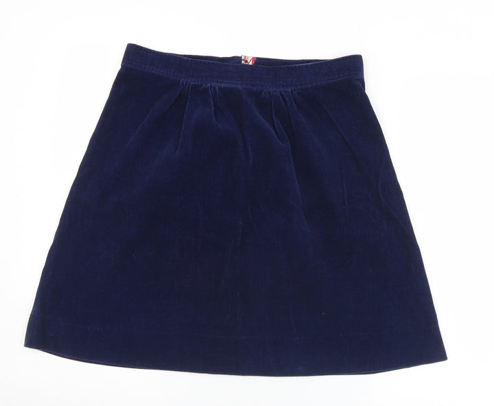 Preworn Womens Blue Polyester A-Line Skirt Size 30 in Hook & Eye