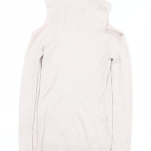 Atmosphere Womens Pink Mock Neck  Viscose Pullover Jumper Size 8