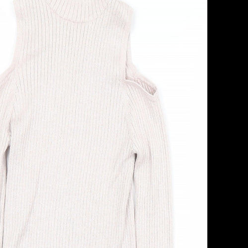 Atmosphere Womens Pink Mock Neck  Viscose Pullover Jumper Size 8