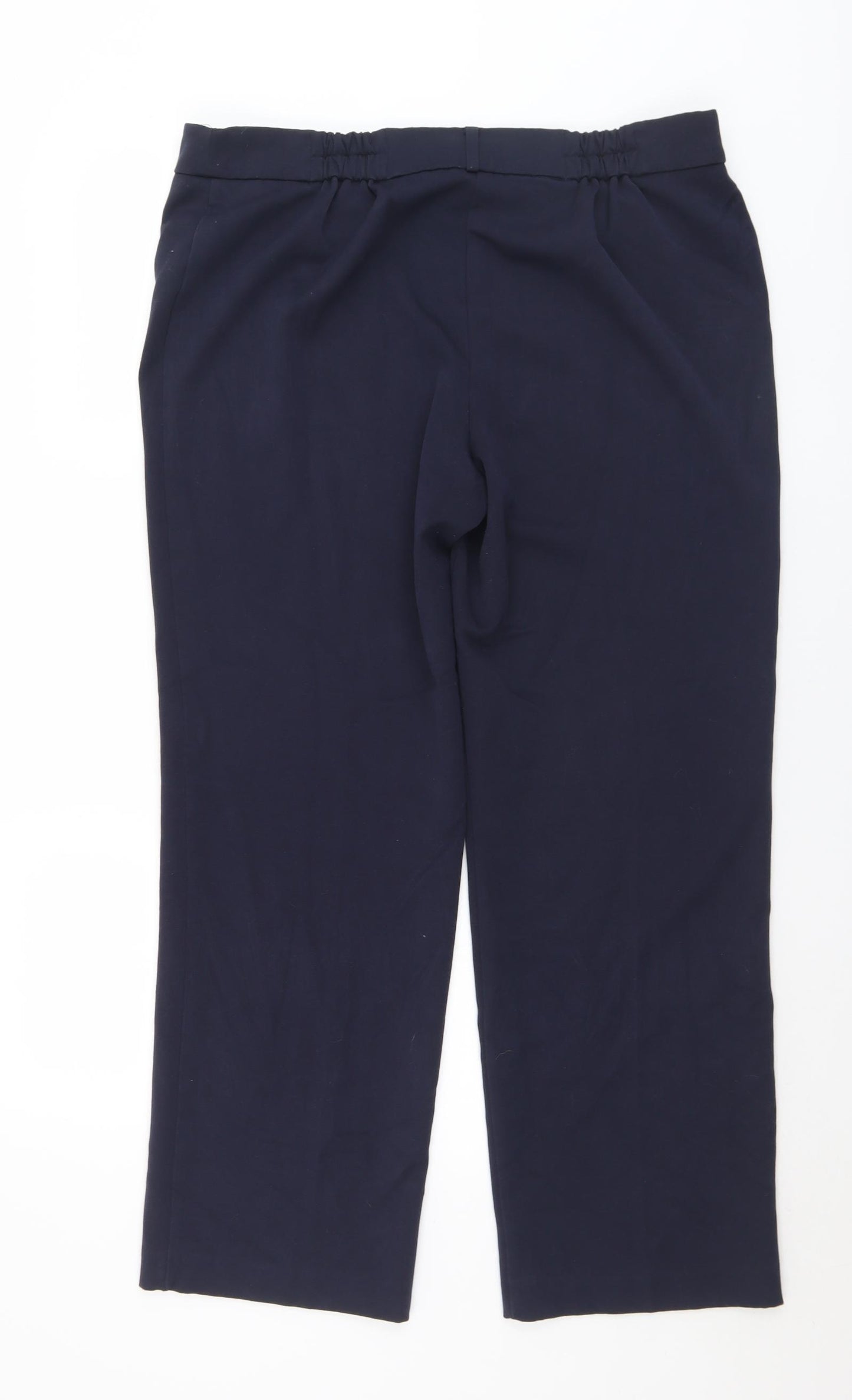 Arcadia Womens Blue  Polyester Trousers  Size 16 L29 in Regular Button