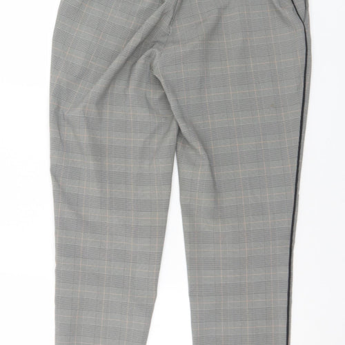 Nutmeg Womens Grey Plaid Polyester Dress Pants Trousers Size 10 L28 in Regular Button