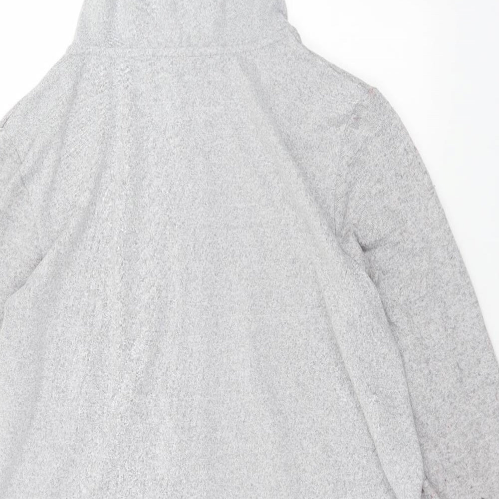 Peacocks Womens Grey  Polyester Full Zip Hoodie Size 14  Zip - 14/16