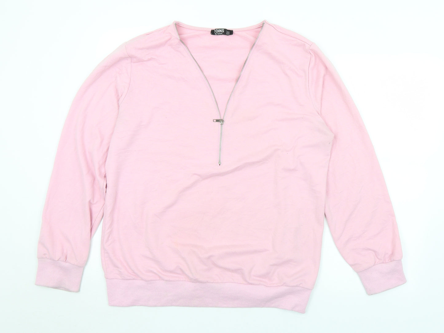 Lions Womens Pink  Polyester Pullover Sweatshirt Size 16  Zip