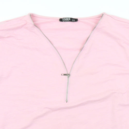 Lions Womens Pink  Polyester Pullover Sweatshirt Size 16  Zip