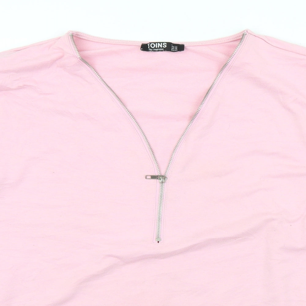 Lions Womens Pink  Polyester Pullover Sweatshirt Size 16  Zip