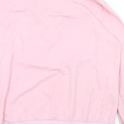 Lions Womens Pink  Polyester Pullover Sweatshirt Size 16  Zip