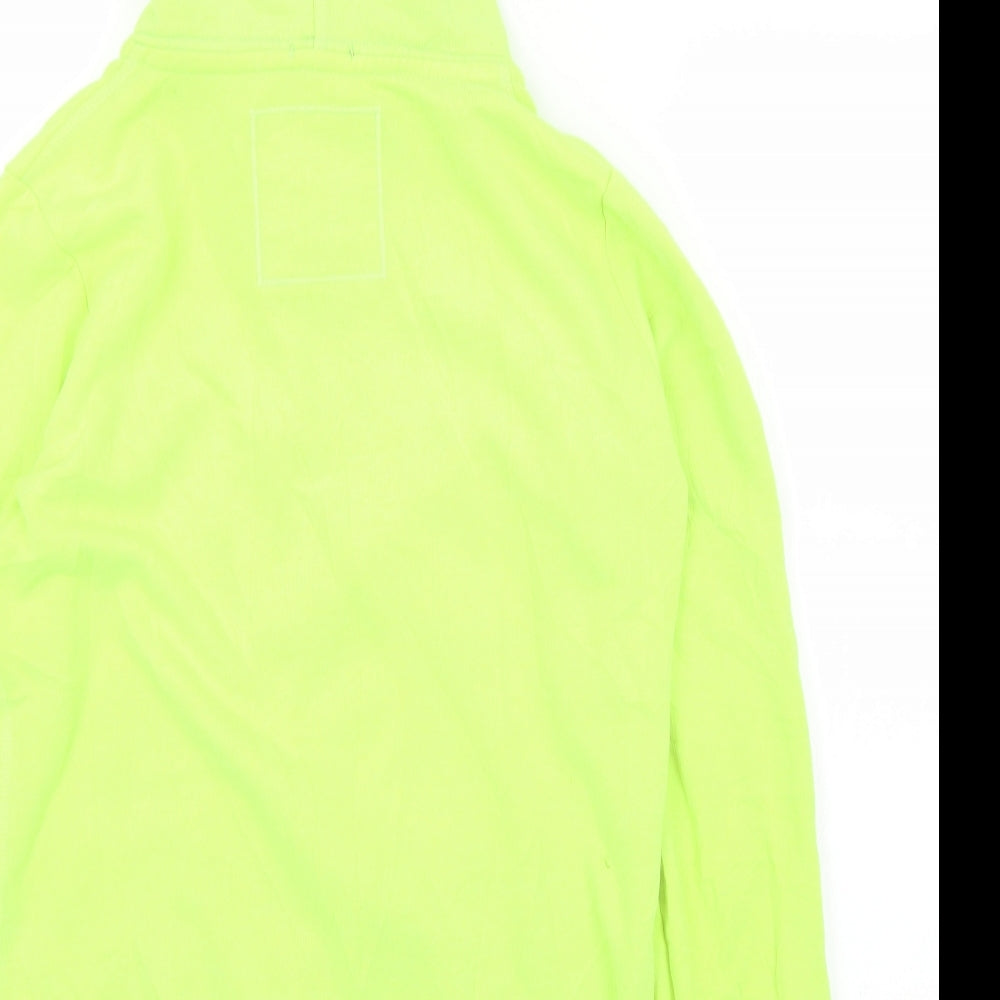 Superdry Mens Yellow  Cotton Full Zip Hoodie Size L