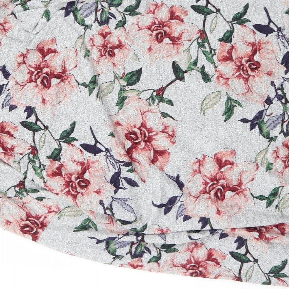 Kim & Co Womens Multicoloured Roll Neck Floral Acrylic Pullover Jumper Size M