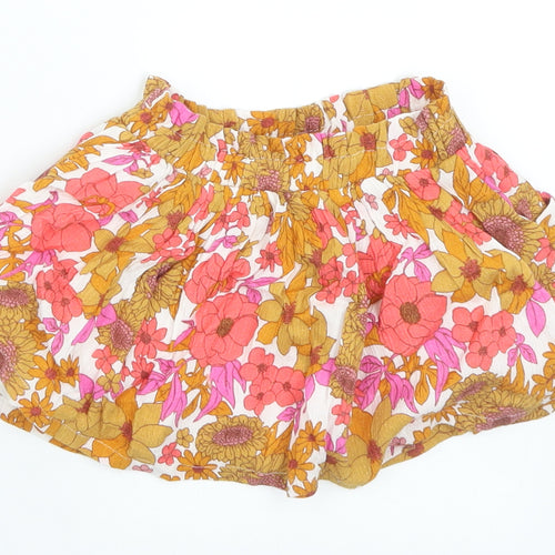 NEXT Girls Multicoloured Floral Viscose Flare Skirt Size 6-9 Months