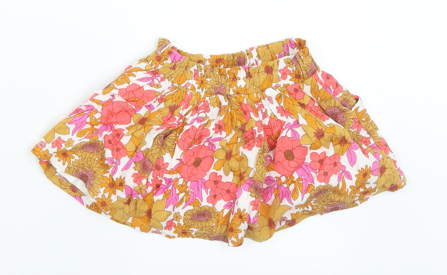 NEXT Girls Multicoloured Floral Viscose Flare Skirt Size 6-9 Months