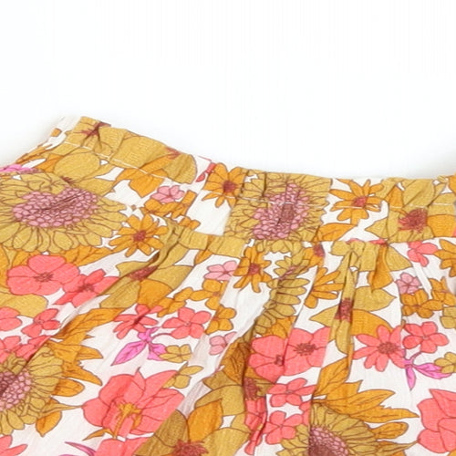 NEXT Girls Multicoloured Floral Viscose Flare Skirt Size 6-9 Months