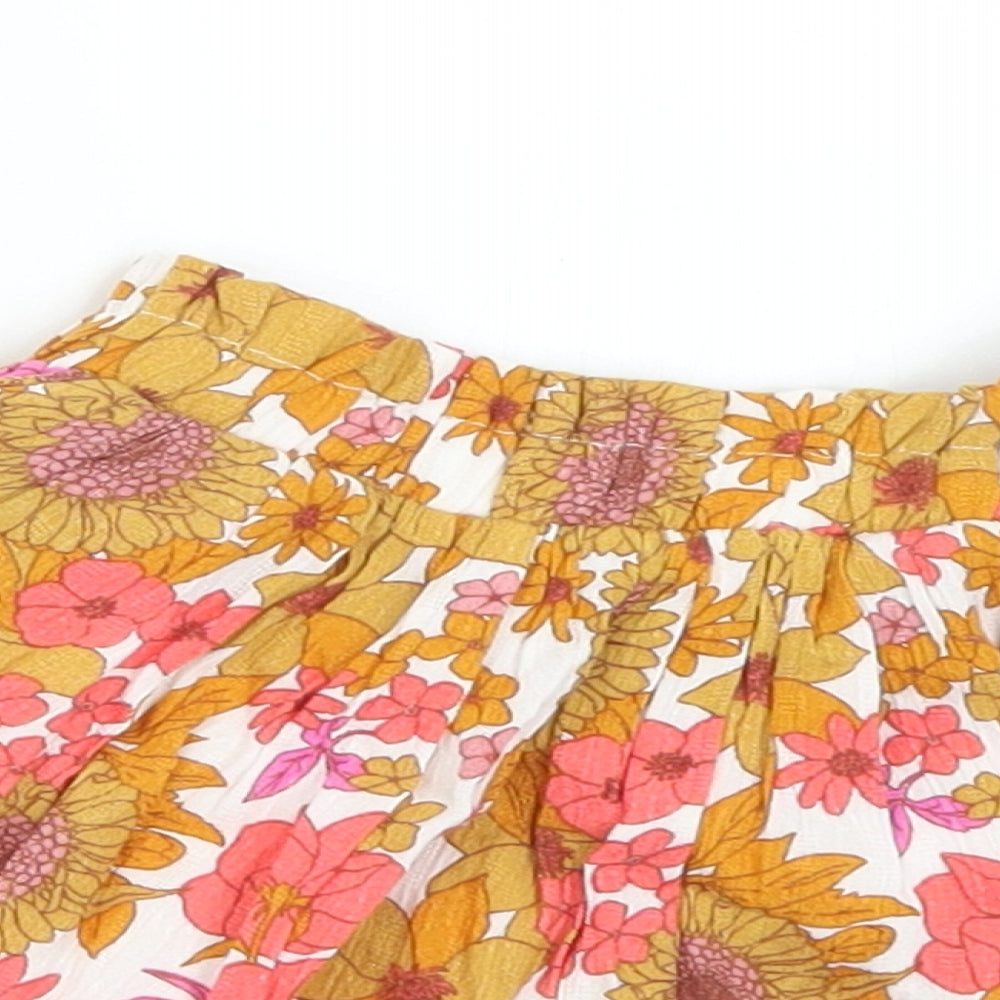NEXT Girls Multicoloured Floral Viscose Flare Skirt Size 6-9 Months
