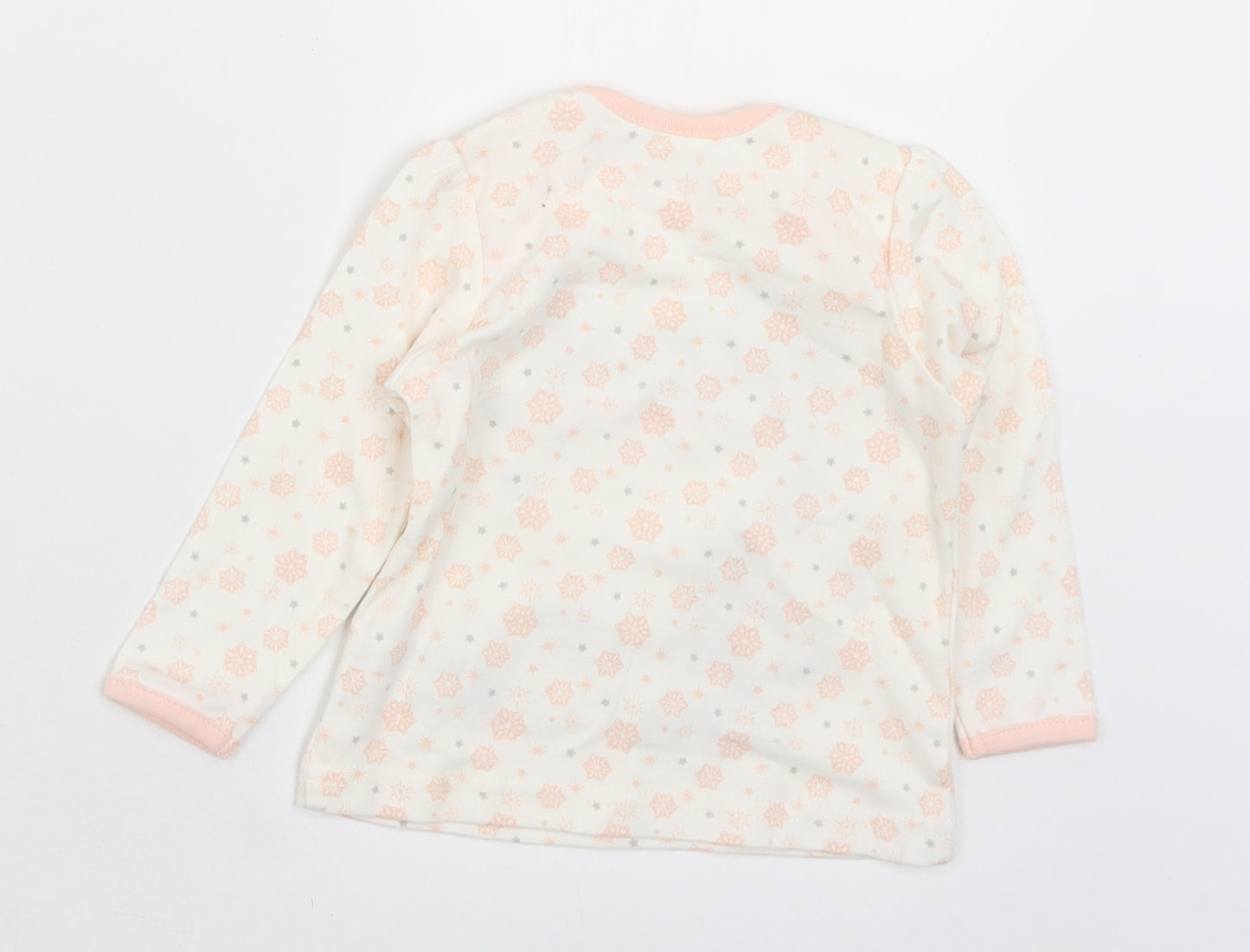 George Girls Multicoloured Geometric Cotton Basic T-Shirt Size 6-9 Months Crew Neck  - Bambi