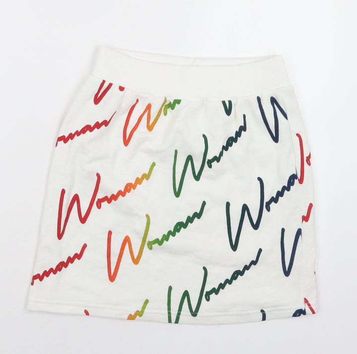 Boohoo Womens Multicoloured Geometric Polyester Mini Skirt Size 10 - Woman