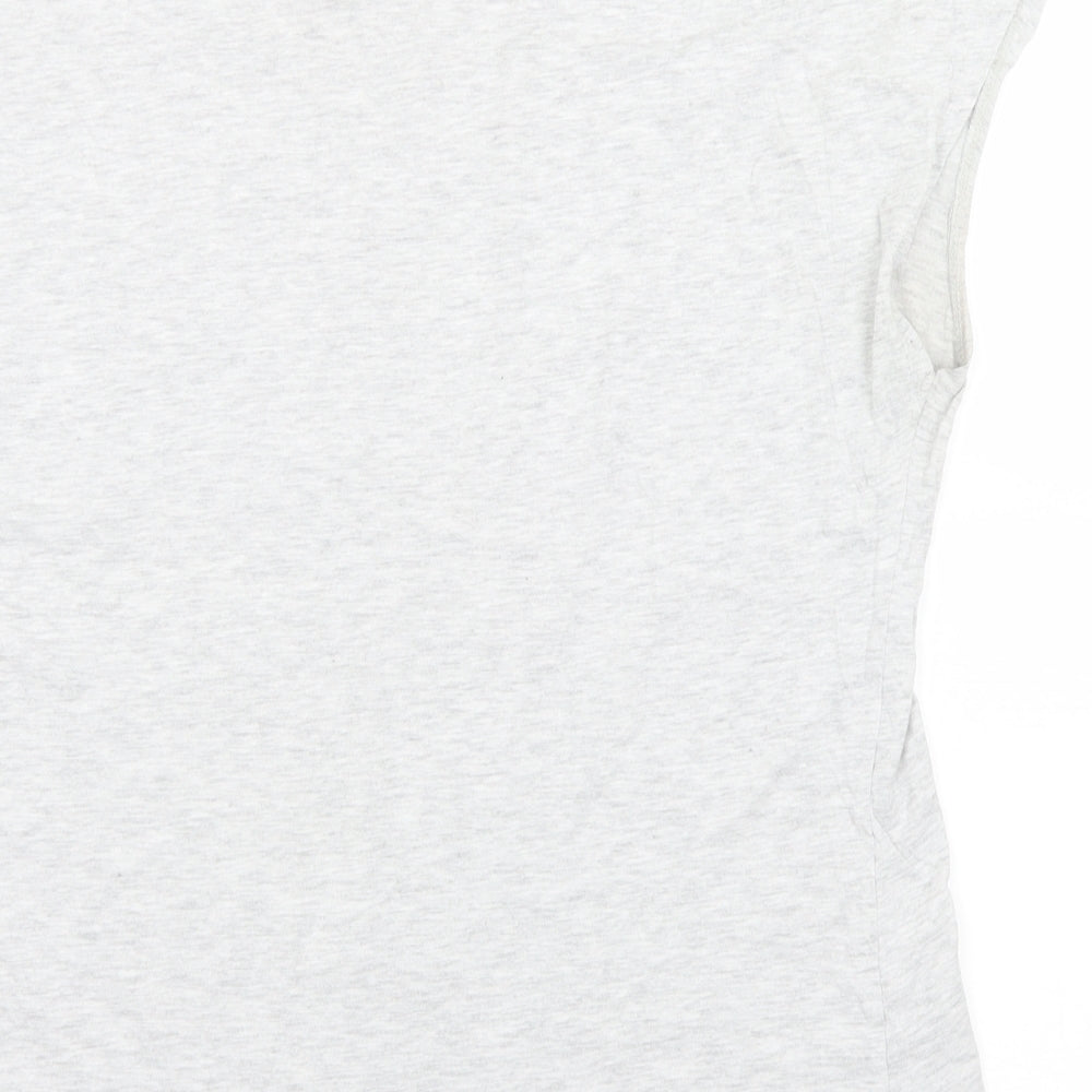 Matalan Womens Grey  Cotton Basic T-Shirt Size L Round Neck - Love Comes Around