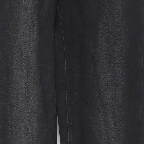 Denim & Co. Womens Black  Cotton Skinny Jeans Size 10 L32 in Slim Button