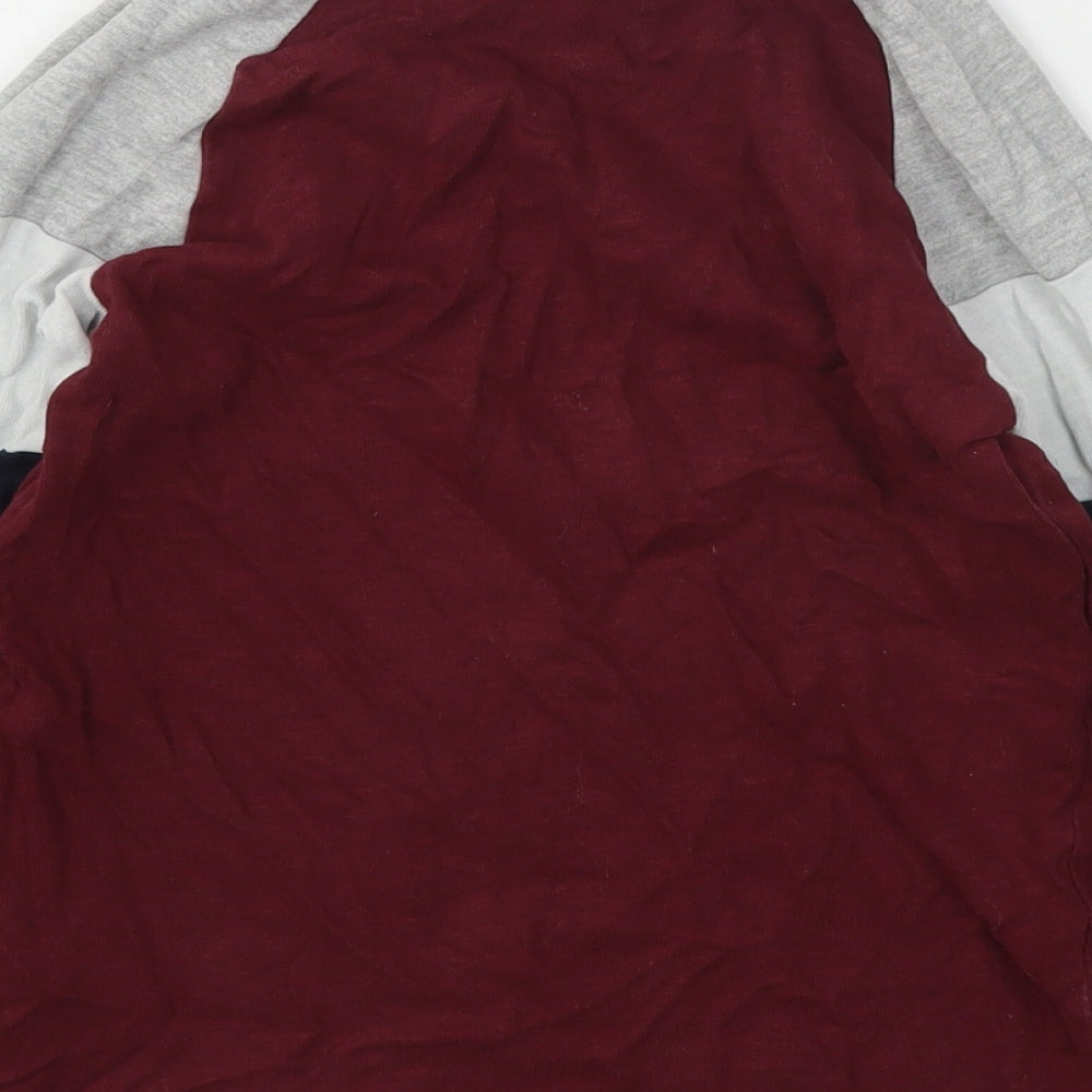 NEXT Boys Multicoloured Colourblock Cotton Basic T-Shirt Size 6-7 Years Round Neck