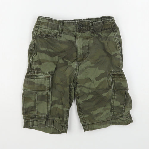 Gap Boys Green Camouflage Cotton Cargo Shorts Size 7 Years  Regular