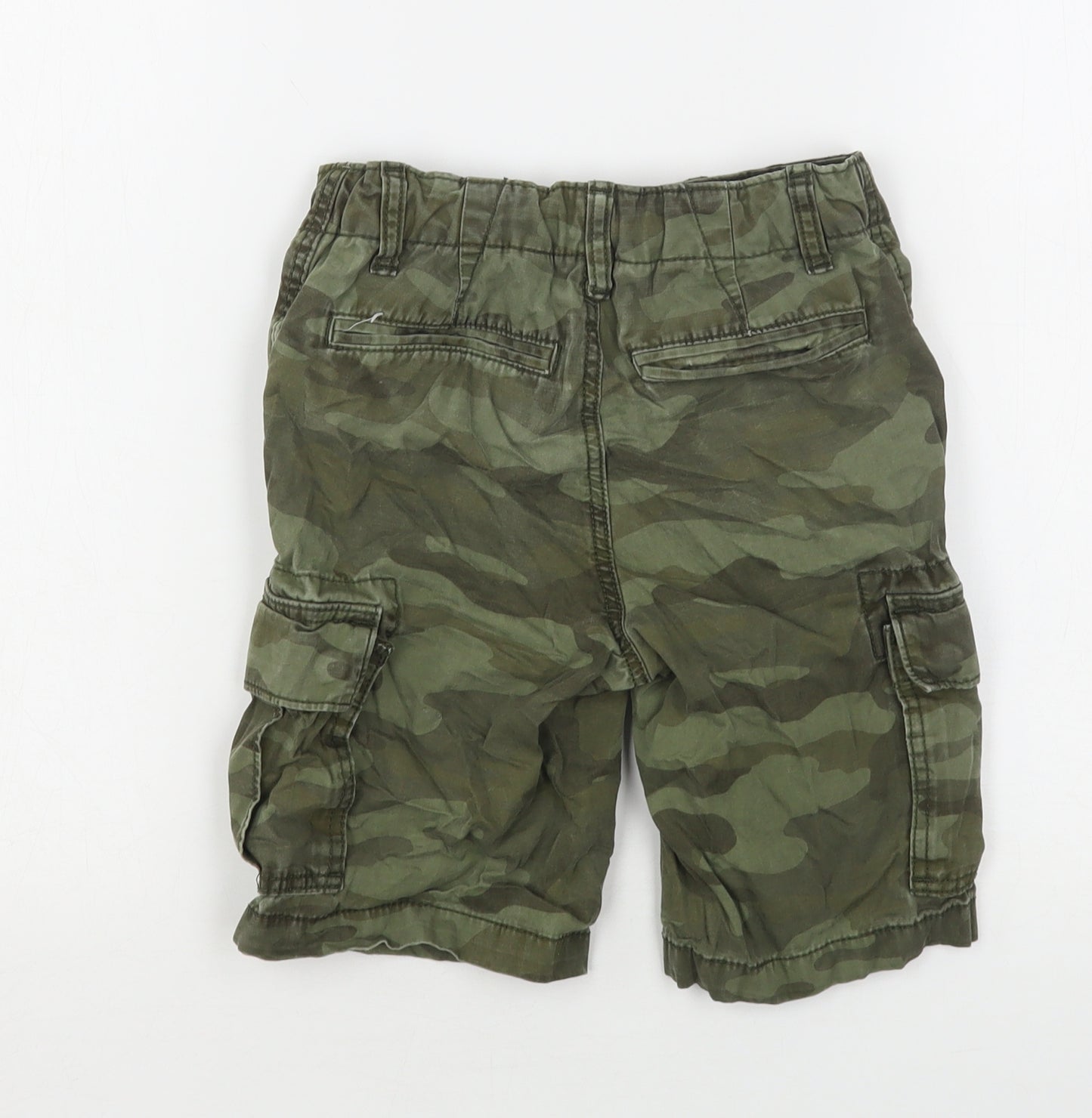 Gap Boys Green Camouflage Cotton Cargo Shorts Size 7 Years  Regular