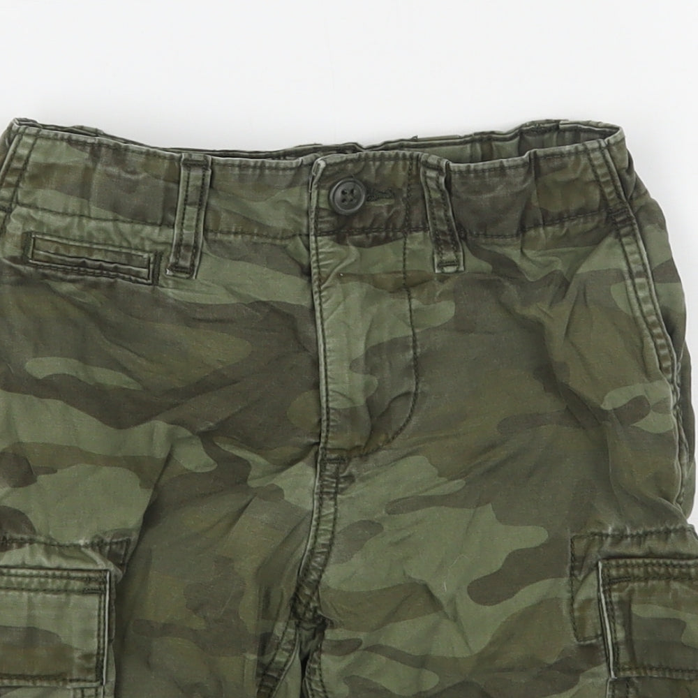 Gap Boys Green Camouflage Cotton Cargo Shorts Size 7 Years  Regular